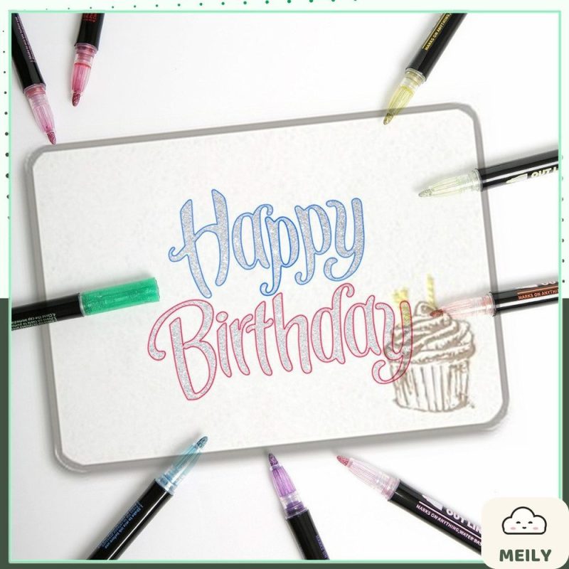 Bút nhũ viền chữ outline marker kim tuyến nổi bật