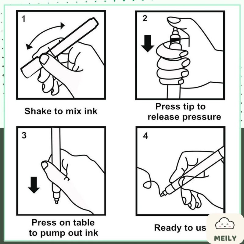 Bút nhũ viền chữ outline marker kim tuyến nổi bật