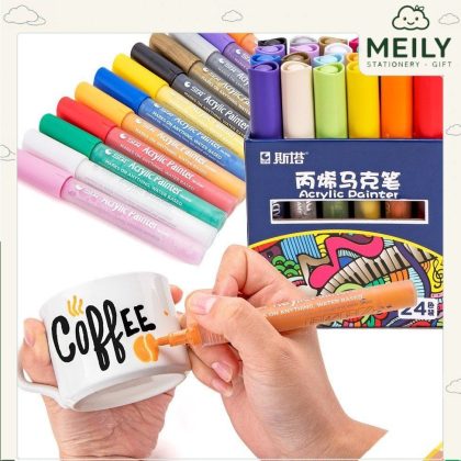 Bút sơn acrylic không phai nhiều màu viết trên nhiều chất liệu STA1000