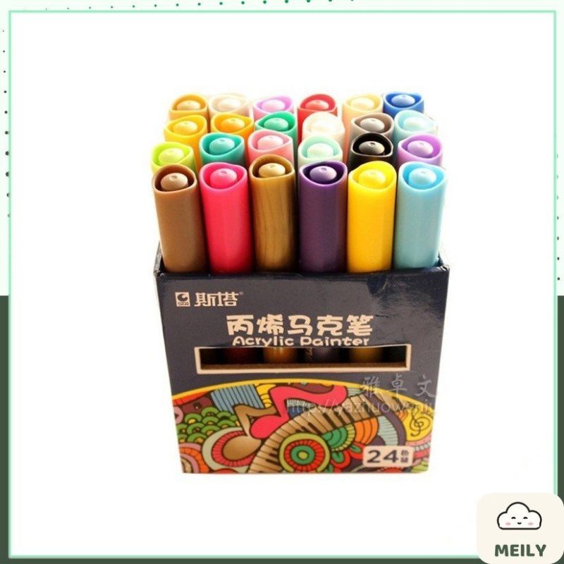 Bút sơn acrylic không phai nhiều màu viết trên nhiều chất liệu STA1000