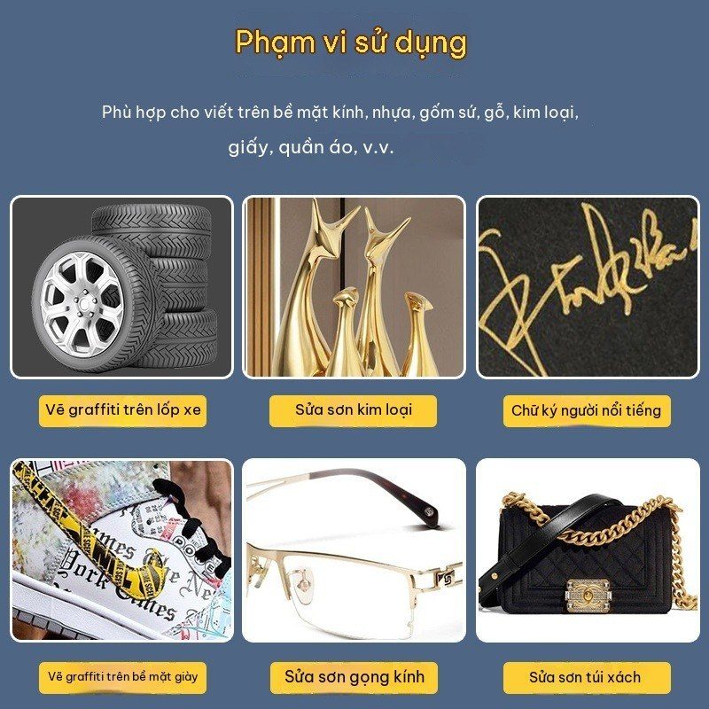 Bút sơn đánh dấu chống nước, nhanh khô viết kim loại, vải B211