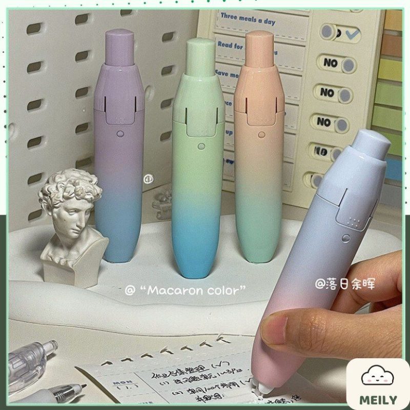 Bút xóa kéo đầu bấm thân ombre pastel B114