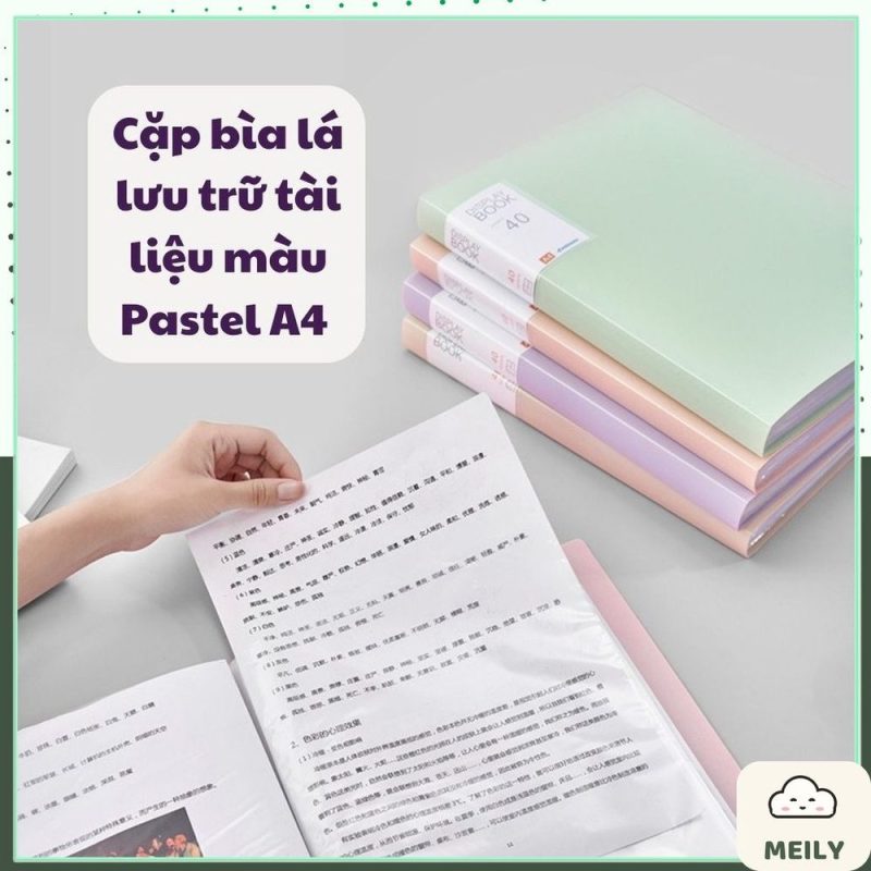Cặp bìa lá A4 lưu trữ tài liệu nhựa bền K113