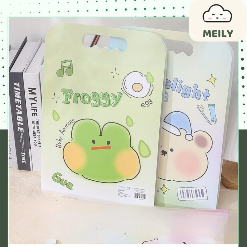 Cặp đựng giấy tờ hình hoạt tình pastel