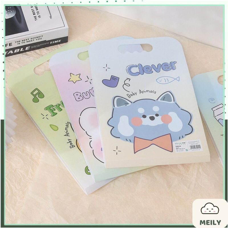 Cặp đựng giấy tờ hình hoạt tình pastel