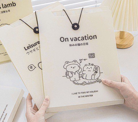 Cặp đựng tài liệu basic 8-12 ngăn phong cách Nhật Bản K102 - Dọc