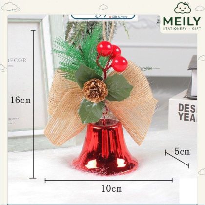 Chuông treo cửa Giáng sinh, chùm chuông Trang trí Noel treo cây thông màu vàng