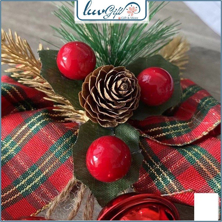 Chùm chuông treo cửa Giáng sinh màu vàng trang trí cây thông Noel