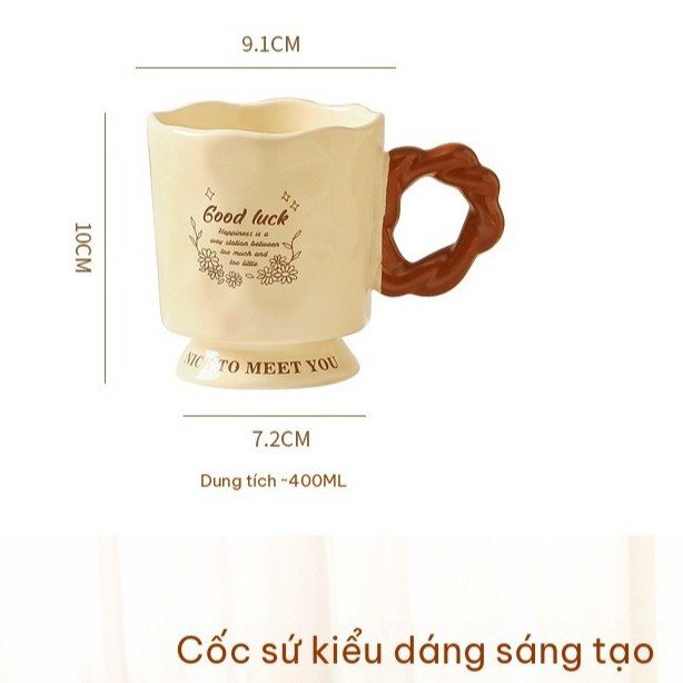 Cốc sứ có đế cổ điển BL189
