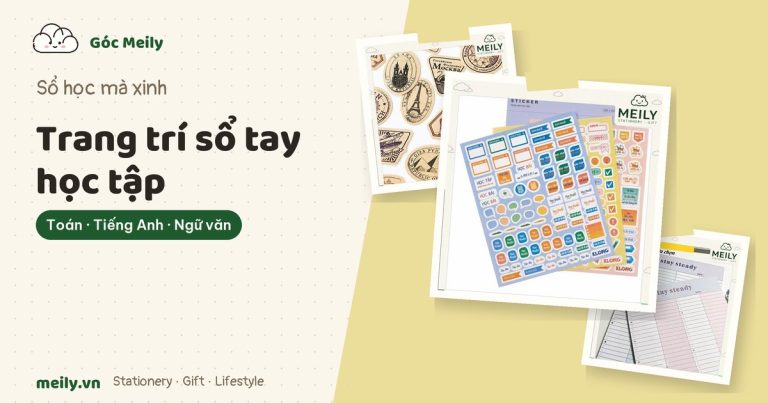Trang trí sổ tay học tập: mẫu cho môn Toán, Tiếng Anh, Ngữ văn