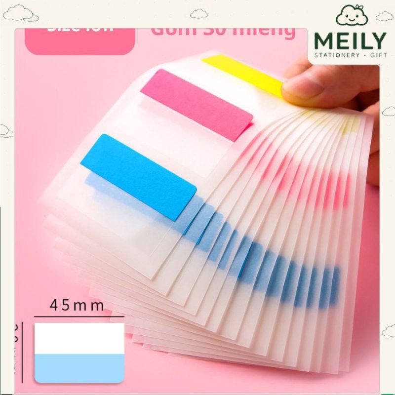 Đánh dấu trang note nhựa Pet 3 màu, miếng đánh dấu NO35