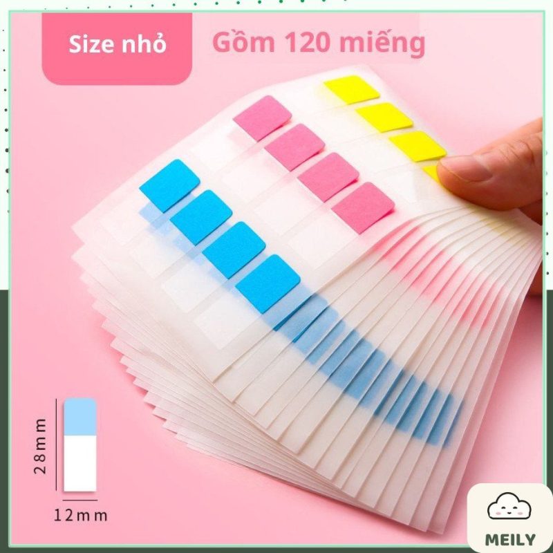 Đánh dấu trang note nhựa Pet 3 màu, miếng đánh dấu NO35