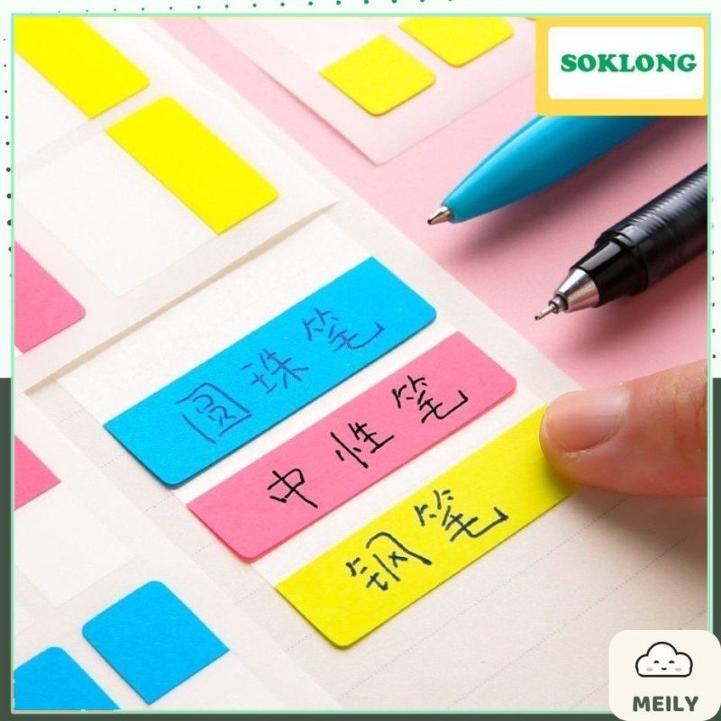 Đánh dấu trang note nhựa Pet 3 màu, miếng đánh dấu NO35