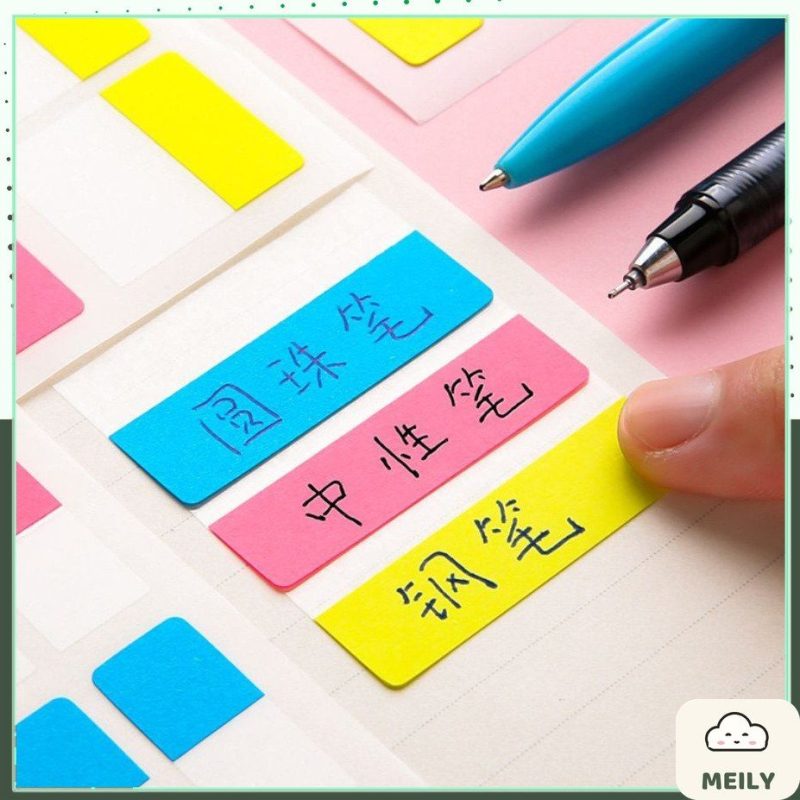 Đánh dấu trang note nhựa Pet 3 màu, miếng đánh dấu NO35