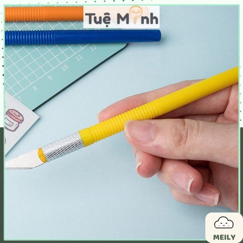Dao cắt Washi tape, dao điêu khắc gọt mô hình kèm 8 lưỡi dự phòng