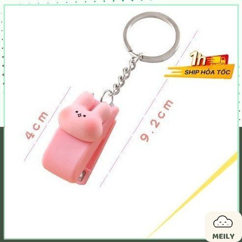 Dập ghim mini cute hình động vật kiêm móc khóa