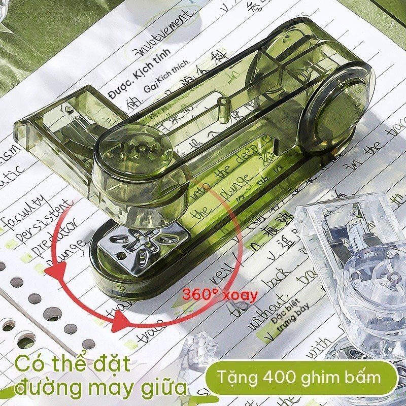 Dập Ghim Xoay 360 Cầm Tay Trong Suốt K301
