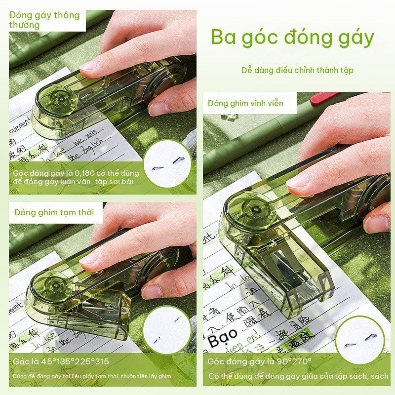 Dập Ghim Xoay 360 Cầm Tay Trong Suốt K301