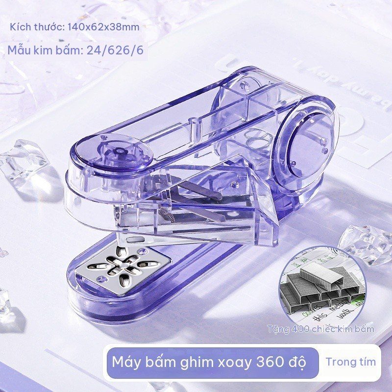 Dập Ghim Xoay 360 Cầm Tay Trong Suốt K301