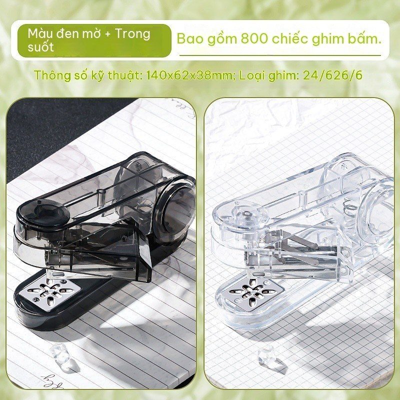 Dập Ghim Xoay 360 Cầm Tay Trong Suốt K301