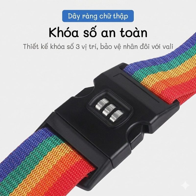 Dây cố định vali chữ thập 4.2m chống cắt, chống bung BL112