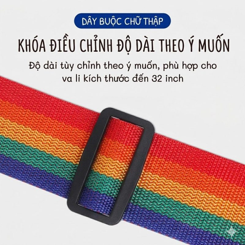Dây cố định vali chữ thập 4.2m chống cắt, chống bung BL112