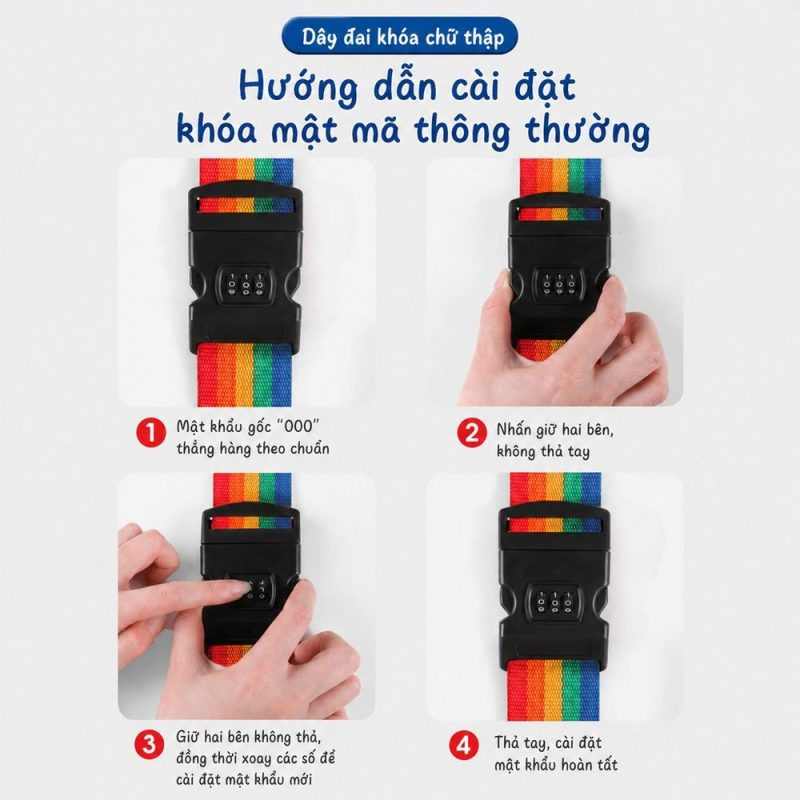 Dây cố định vali chữ thập 4.2m chống cắt, chống bung BL112