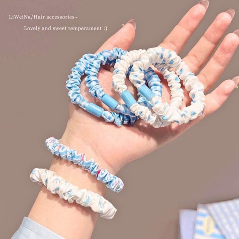 Dây buộc tóc vải cotton phom rộng 14cm thoáng mát