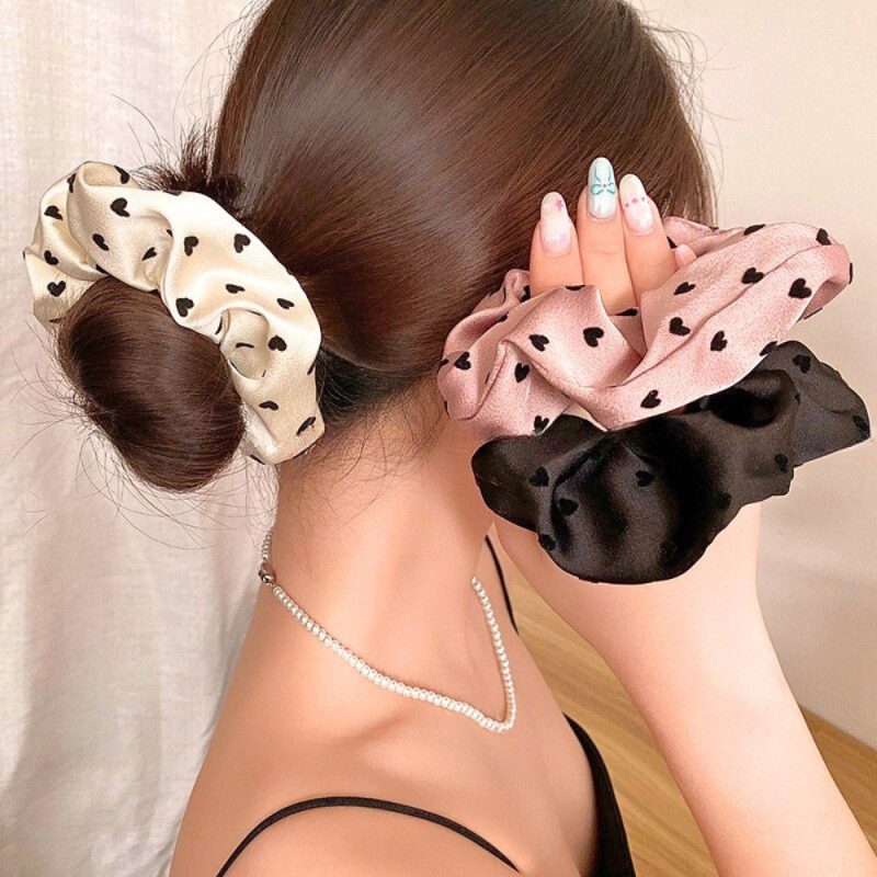 Dây buộc tóc vải cotton phom rộng 14cm thoáng mát