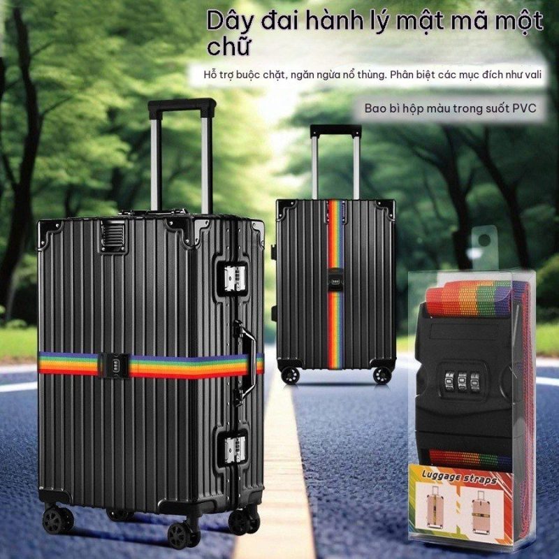 Dây Đai Hành Lý Vali 2m Khóa Mật Mã Chống Trộm Gia Cố Hành Lý BL111