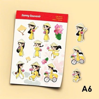 Decal Sticker Sanny size A6 lưu niệm Việt Nam