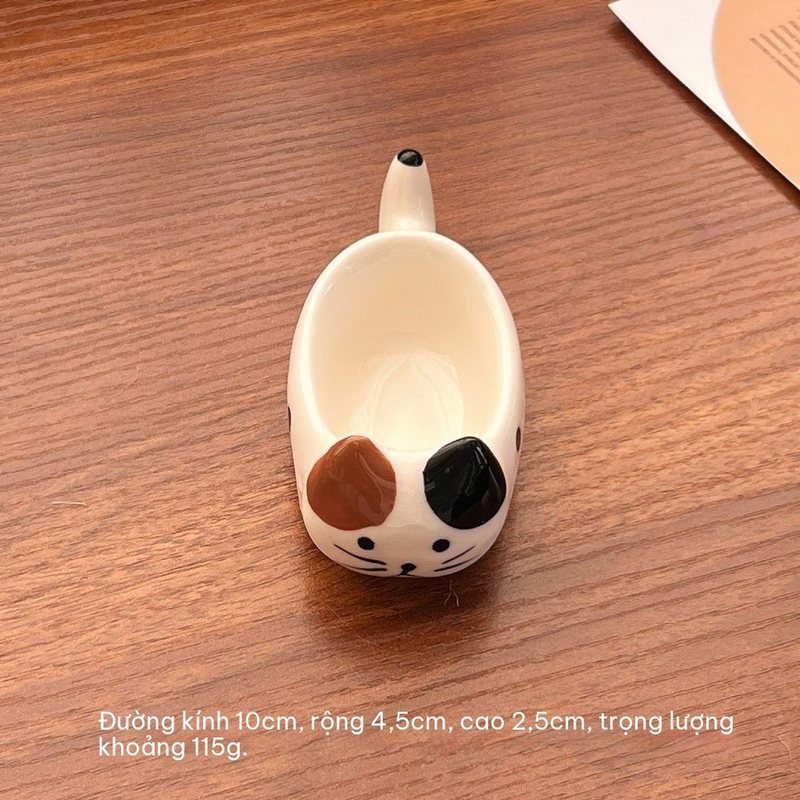 Đĩa Chấm Gốm Sứ Hoạt Hình BL108 - Cat Flavor Mẫu Ngắn