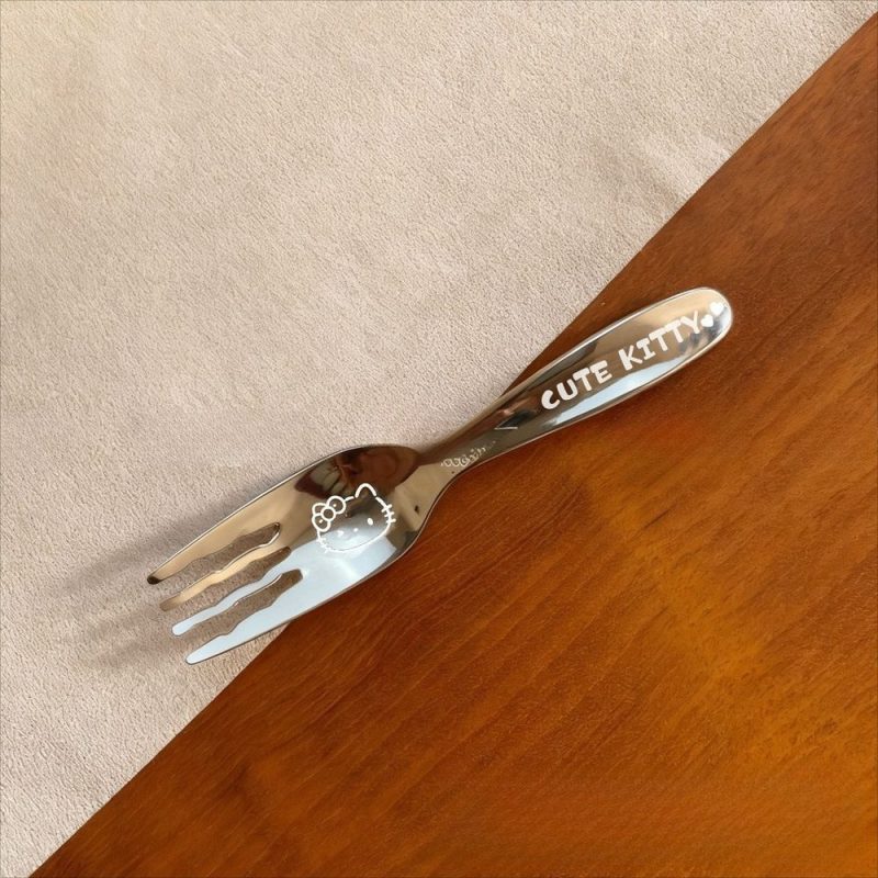 Đồ dùng ăn uống inox mèo Kitty dễ thương BL197