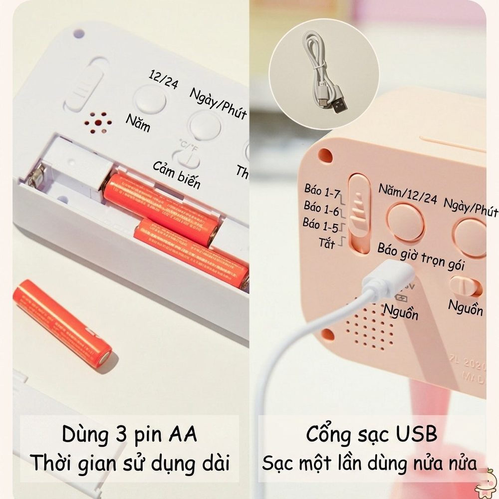 Đồng Hồ Báo Thức Mini Màn Hình LED BL27