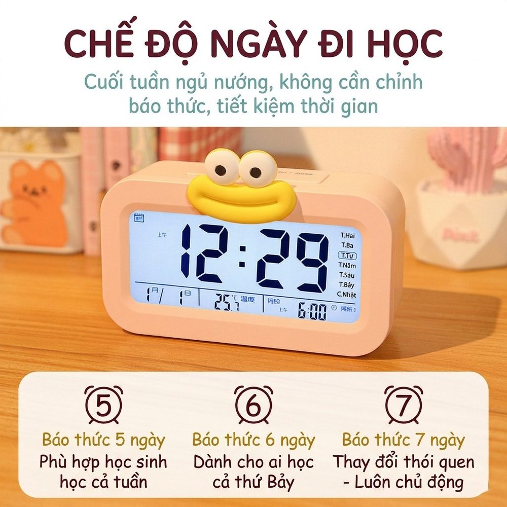 Đồng Hồ Báo Thức Mini Màn Hình LED BL27