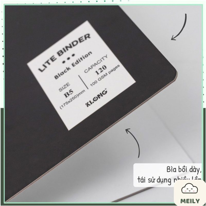 File bìa sổ còng 2 đầu 10 chấu KLong MS 808 B5