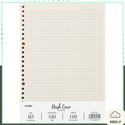 File bìa sổ còng 2 đầu 10 chấu KLong MS 808 B5