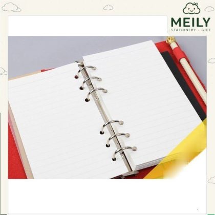 File còng sắt A5 ruột giấy refill 90 trang caro/ dot/ kẻ ngang/ kế hoạch tùy