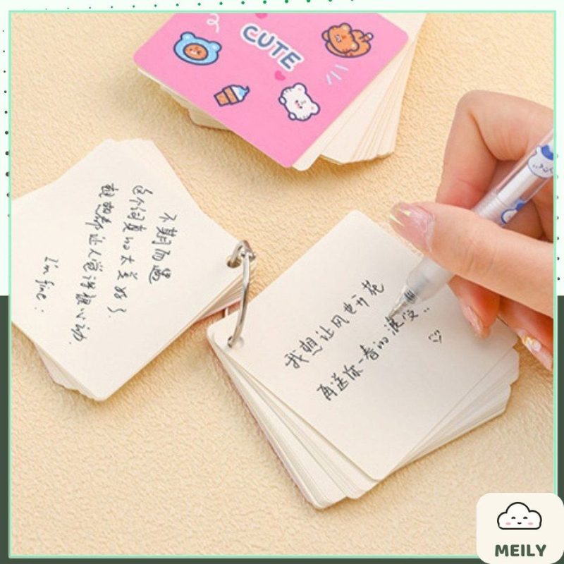 Flashcard tập thẻ học từ mới ngoại ngữ, ghi chú Hổ cute dễ thương NO40