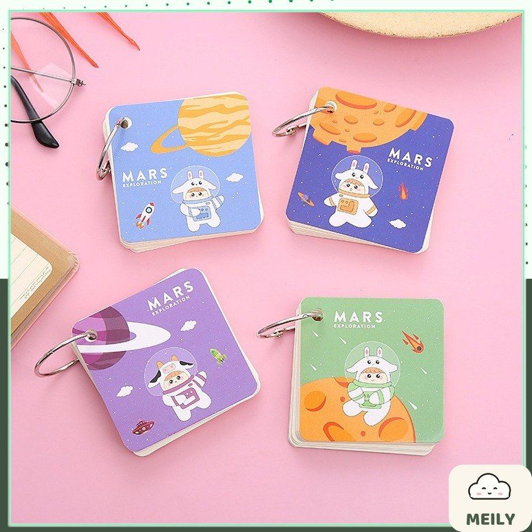 Flashcard tập thẻ học từ mới ngoại ngữ, ghi chú Hổ cute dễ thương NO40