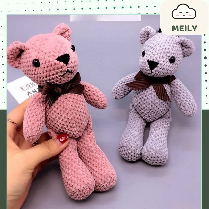 Gấunhồi bông 18cm phu kiện trang trí