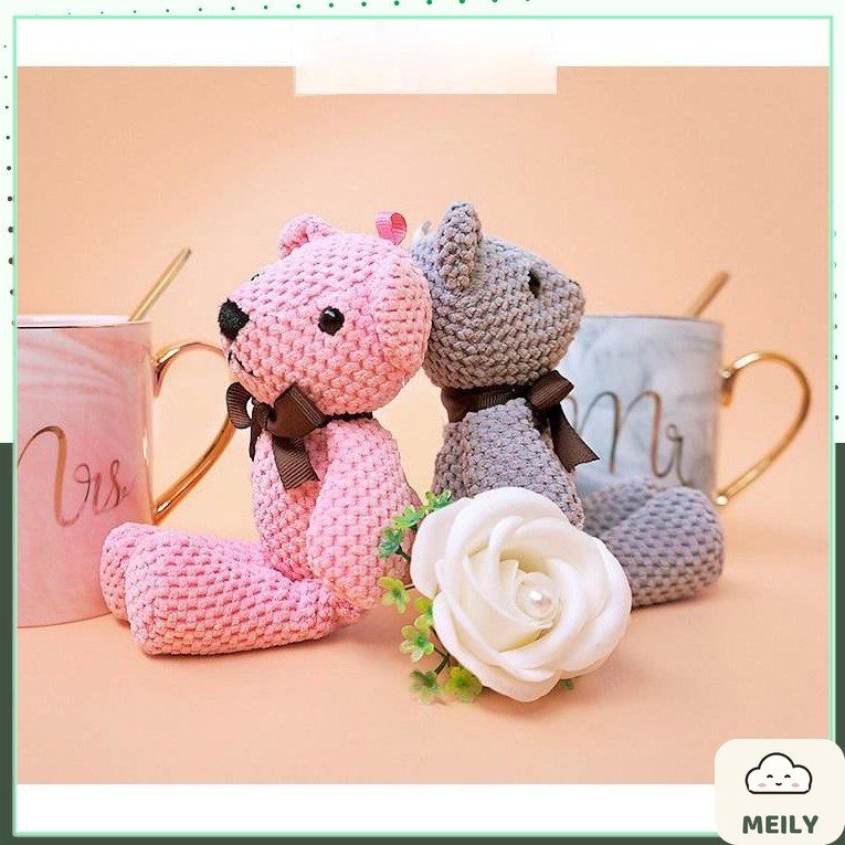 Gấunhồi bông 18cm phu kiện trang trí