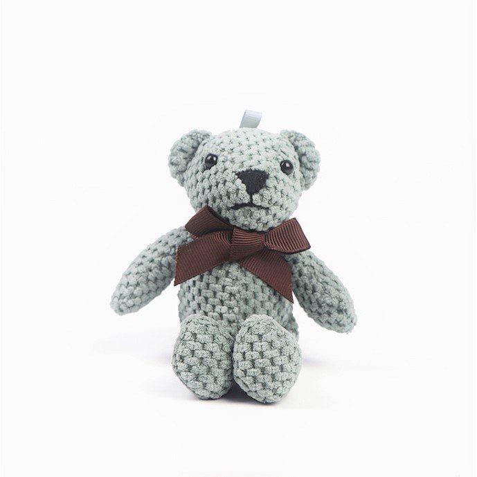 Gấunhồi bông 18cm phu kiện trang trí - xám