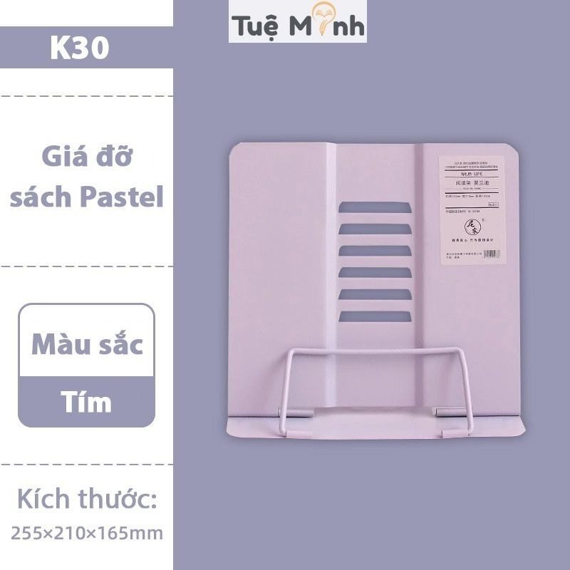 Giá đỡ kẹp sách kim loại Pastel K30 - Giá đỡ, kẹp sách kim loại Pastel K30 - tím
