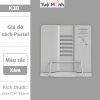 Giá đỡ, kẹp sách kim loại Pastel K30 - xám