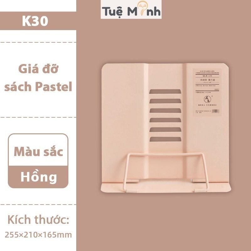 Giá đỡ kẹp sách kim loại Pastel K30 - Giá đỡ, kẹp sách kim loại Pastel K30 - Hồng