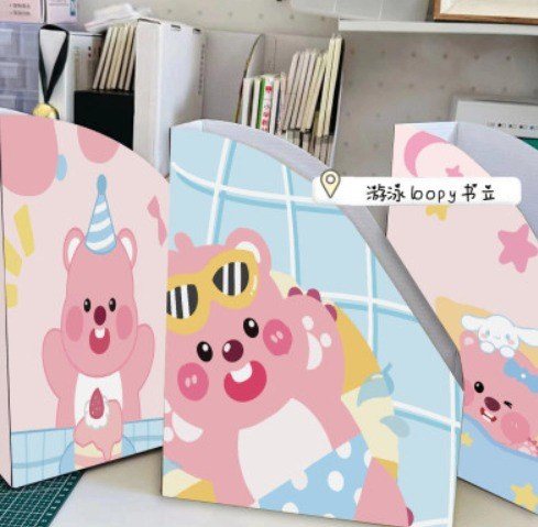 Giá đựng sách tự gấp 1 ngăn để bàn đựng tài liệu - Loopy
