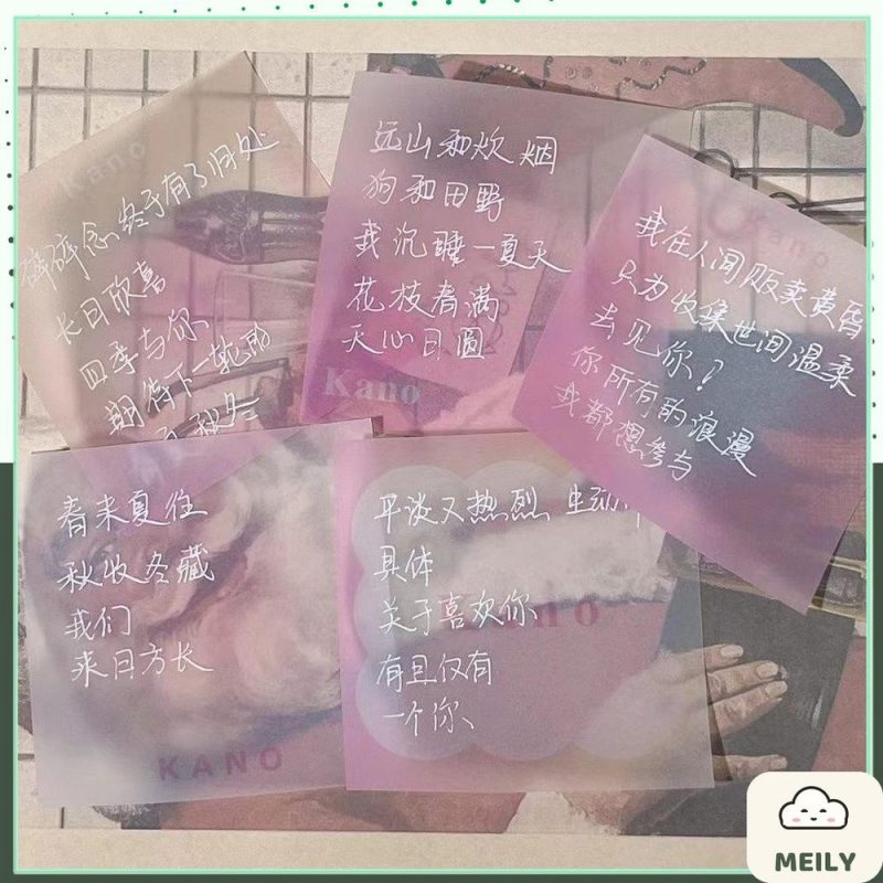 Giấy Ghi Chú bán trong suốt Kano Màu Pastel NO58