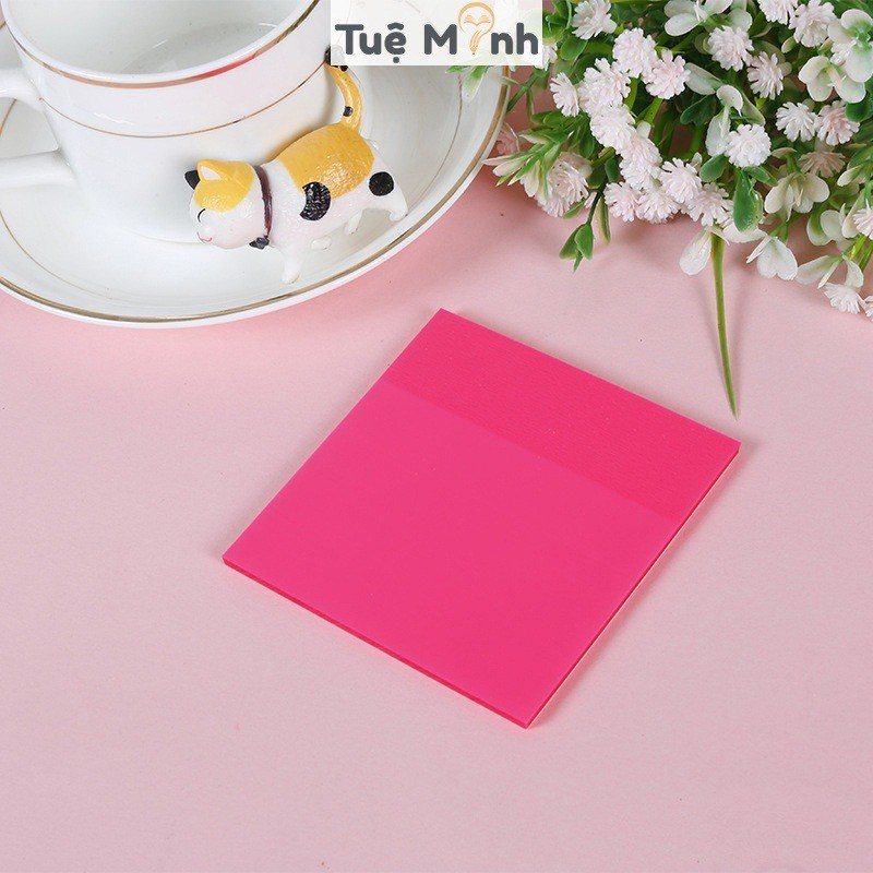 Giấy ghi chú trong suốt nhiều màu NO25 - Hồng