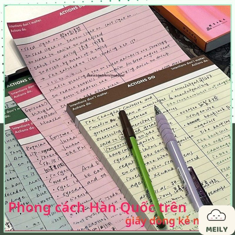 Giấy note từ vựng B5 30 tờ 2 cột viết định nghĩa, công thức